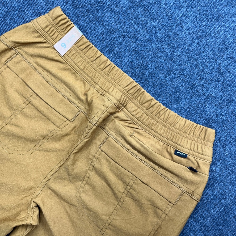 prAna Sky Canyon Joggers Women's Size 6 Ochre Yellow Tapered Hiking Pants
